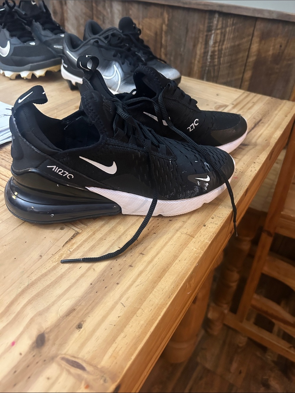 Nike Air Max 270 Black and White Athletic Sneakers